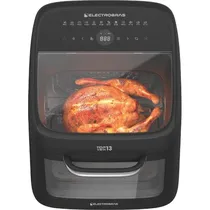 Forno Elétrico + Fritadeira Elétrica Electrobras Top View 13 EBAF-13-TV de 13 Litros com Espeto 220 - 240V ~ 50/60HZ - Preto