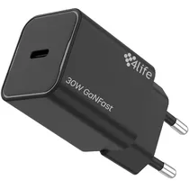 Carregador 4LIFE FL8230CGB 30 W Ganfast USB - Preto