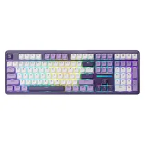 Teclado Gamer Redragon Antonium Pro K745WP RGB Sem Fio - Branco e Roxo