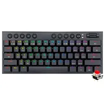 Teclado Gamer Mecânico Redragon K632-RGB Horus Mini USB / RGB / Red / Inglês - Preto