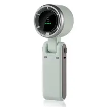 Mini Ventilador Portátil Hengda YQ10520 / 5 Velocidades / Recarregavel - Verde Claro