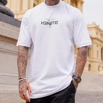 Camiseta Ignite Oversized Ign TRX Masculino 64002 - Branco/Preto