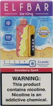 Vape Descartável Elf Bar Ice King - Strawberry Spark 40000 Puffs