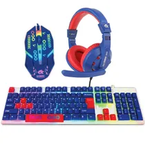 Teclado Vivitar Lvlup + Kit GAM745211-BLU-STK-6 Sonic 3 Mouse + Fone de Ouvido