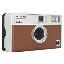 Câmera Compacta Analógica Kodak Ektar H35 - Brown + Film Kodak Ultramax 24 Exp