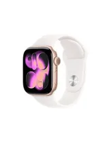 Relogio Apple Watch Series 11 42MM 5G M/L Rose GLD BLSH Cel (2025) MF8F4LW/A
