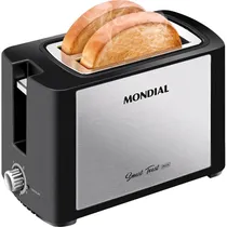 Torradeira Mondial T-13 Smart 2 Fatias 800 W 110V - Preto/Inox