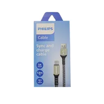 Cable Philips DLC5001AG/70 USB A Usbc 1 Metro - Black/Silver