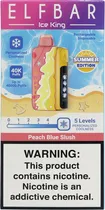 Vape Descartável Elf Bar Ice King - Peach Blue Slush 40000 Puffs