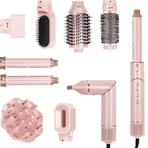 Secador e Modelador de Cabelo Enzo Professional EN-755P 9 Em 1 1400 W 220V - Rosa