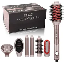 Kit Escova Secadora Enzo EN-507 1500 W 7 Em 1 Bivolt - Rose