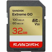 Memoria SD 32GB Sandisk Extreme Go 100-60MB/s U3 Uhs-I V30 4K (SDSDXGN-032G-Gncin)