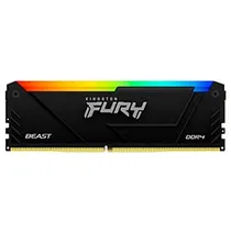 Memoria Ram Kingston Fury Beast DDR4 16GB 3200MHZ RGB - Negro (KF432C16BB2A/16)
