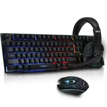 Teclado Vivitar Lvlup + Kit LU745-NOC-STK-6 Mouse + Fone de Ouvido