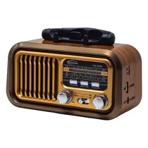Radio Yuegan Portatil YG-7070 / FM / AM / MP3 / USB / TF - Marrom