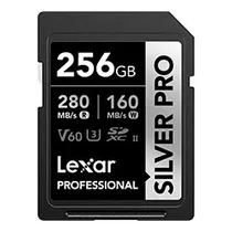 Tarjeta de Memoria Lexar Professional Silver Pro U3 V60 256GB - LSDSIPR256G-BNNNG