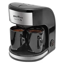 Cafetera Britania Duo Coffee Inox 0.25L 2 Tazas/5NIVEL/220V 60HZ - Negro