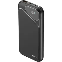 FTX Cargador Portatil FTXPB-10LCD-BK 10000MAH 22.5W c/Cable Negro