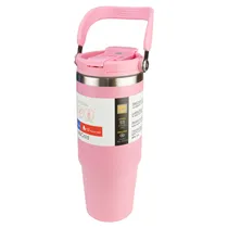 Garrafa Térmica Quencher IH900 - 900ML - com Canudo - Rosa