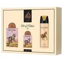 Kit Perfume Lattafa Pride Art Of Nature II Edp 100ML + Mini Perfume 20ML + Spray 200ML - Unissex