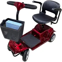 Scooter Elétrico de Mobilidade com 4 Rodas - para Adulto - 250W - Vermelho