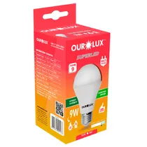 Lâmpara Superled Ourolux 6500K 9W Bivolt Branca
