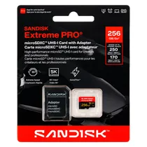 Cartão de Memória Micro SD Sandisk Extreme Pro 256GB 250MBS - SDSQXCJ-256G-GS6MA