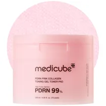 Almofada de Hidratação Facial Medicube PDRN Pink Collagen Toning Gel Toner Pad - 120ML