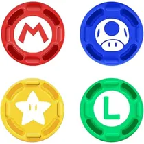 Protetor Analogicos Controle Pro Nintendo Switch Silicone Super Mario com 4
