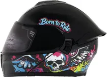 Capacete para Moto LV Cool LV115 - Tamanho XL (61-62) Ghost Rider / Black