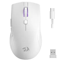 Mouse Gamer Wireless Redragon M618W-Lit Azzmach Bluetooth 8000DPI Branco