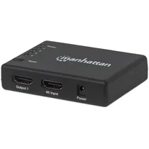 Hub Manhattan 207706 com 4 Salidas/4K/3D/30HZ - Preto