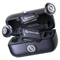 Microfone Lapela Hollyland Lark M3 Combo USB-C para Smartphone Sem Fio - Preto (2TX-2RX)