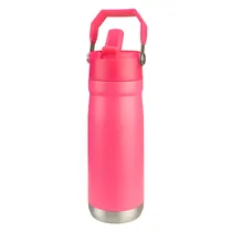 Garrafa Térmica Quencher FY650 - 650ML - com Bico e Canudo - Pink