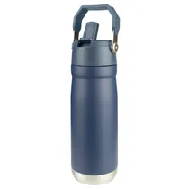 Garrafa Térmica Quencher FY650 - 650ML - com Bico e Canudo - Azul