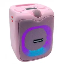Ecopower Speaker EP-1965 6.5 90W/ BT/ USB/ Aux/ FM/ Mic/ Recargable Rosa
