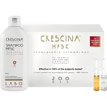 Kit Tratamento para Re-Crescimento e Anti-Queda Capilar Labo Cosprophar Crescina HSFC-200 Man - 20 Ampolas + Shampoo 200ML