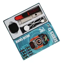 Relogio Smart HWP95 Ultra Serie 17 - 3 Pulseiras