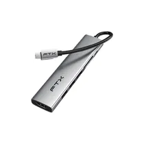 FTX Hub FTX-HBP2-AG7 7IN1 USB-C/HDMI/USB-A/SD Plata