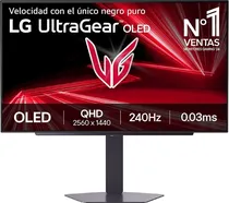 Monitor Gaming LG Ultragear GX7 27" 27GX704A-B QHD 0.03 MS/240HZ/HDMI/DP