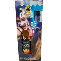 Bebida Charro Tequila Reposado 750ML Pack Vasitos