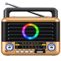 Radio Portátil Megastar RX516G Con USB/Bluetooth - Dorado/Marrón