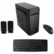 Kit Gabinete Satellite Barebone K701 com Speaker + Teclado Português+ Mouse - Preto