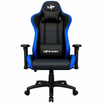 Cadeira Gamer Up Gamer D2534BKBL, PVC Algodão Base Em Metal Reclinável Até 120KG, Preto e Azul