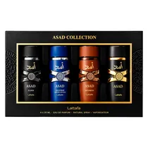 Kit Perfume Lattafa Asad Eau de Parfum Masculino 25ML - 4 Unidades