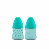 Suavinex Nursery s Pack Bib 150 Basic FL s The Basics 2UD Polipropileno +0M Verde