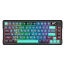 Teclado Gamer Redragon K724GBG RGB Pro Behemoth Pro Sem Fio Inglês - Preto