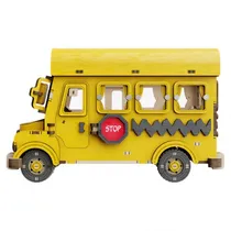 Puremind Wooden Kit Snoopy School Bus 1204