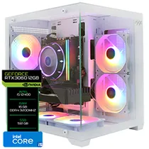 PC Montado Gamer Intel Core i5 12400 de 2.5GHZ 16GB de Ram / 512GB SSD / Geforce RTX3060 12GB - Branco