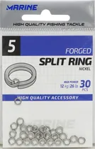 Girador Marine Sports 5 Forged Split Ring Nickel com 30 Peças